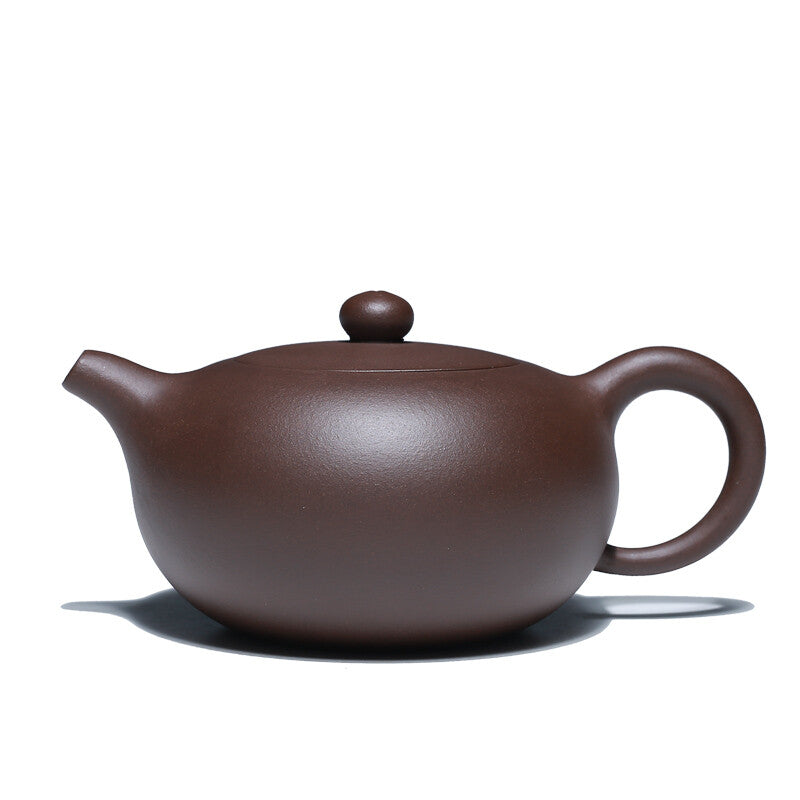 Authentic Yixing Zisha Tea Pot Ball Shaped Infuser Holes Marked Purple Grit Pot