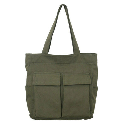 Canvas Shoulder Bags Solid Soft DenimTravel Bag Women Package