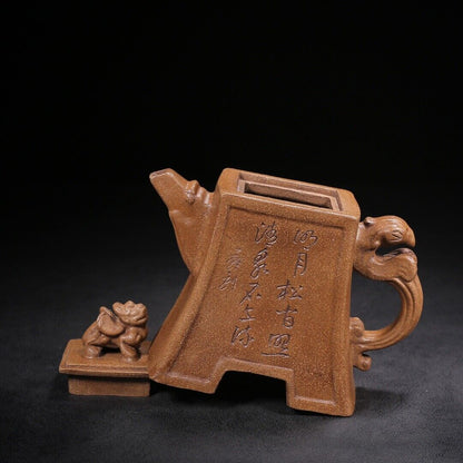 Chinese Yixing Zisha Clay Handmade Exquisite Teapot （龙腾盛世 底款：伍开友）