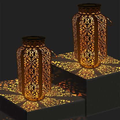 Vintage Solar Pathway Light – Outdoor Metal Hollow Lamp
