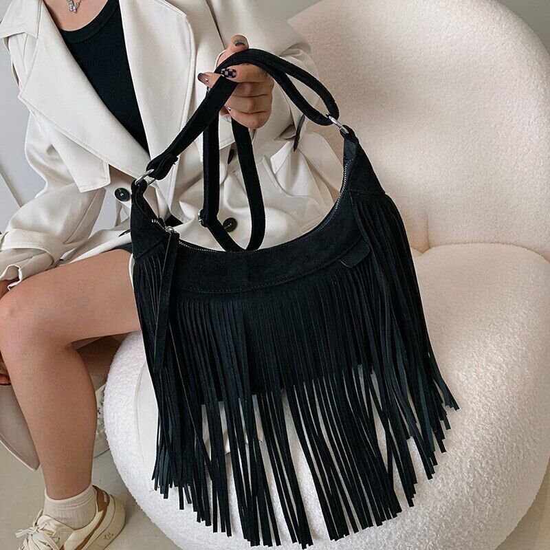 Tassel Bucket Bag Small Crossbody Bags for Women Party Bags Handbags