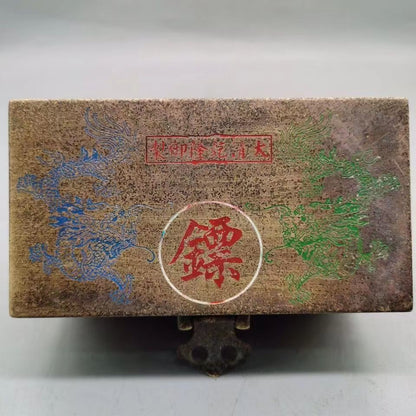 Antique Brass Box 15×8×8cm 350g Random Pattern Storage Collectible Copper Case