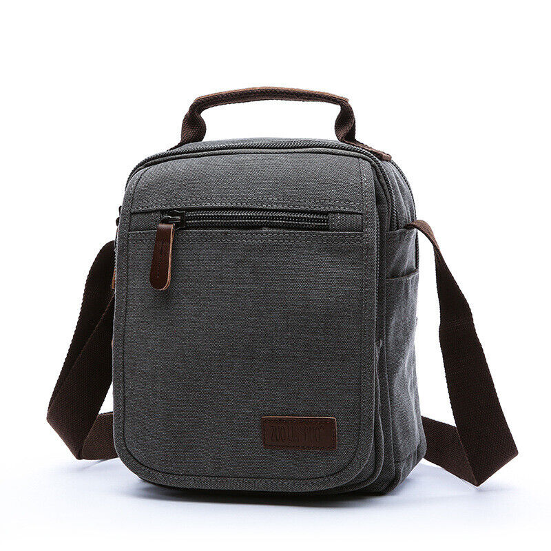 Retro Canvas Men's Diagonal Bag, Portable Casual Multifunctional Shoulder Bag