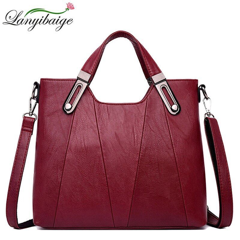 Handbag Synthetic Leather Shoulder Crossbody Bags Leisure Tote Purse 30*12*25 CM