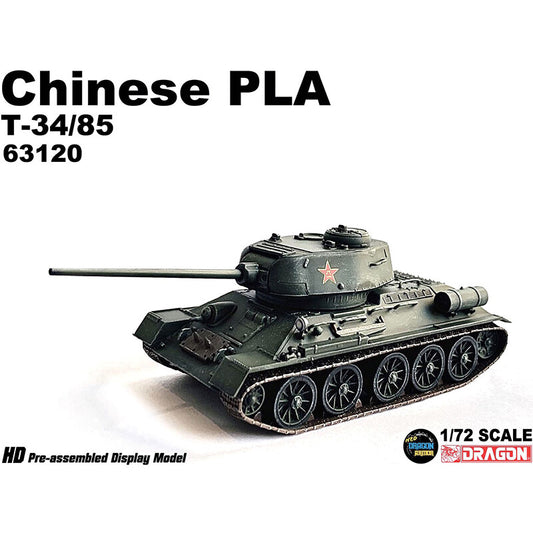 Dragon 63120 1/72 China PLA Army T-34/85 Tank Finished Product Model Decoration