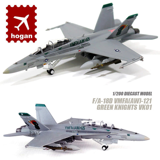 HOGAN F/A-18D VMFA(AW)-121 Green Knights VK01 1/200 diecast plane model aircraft
