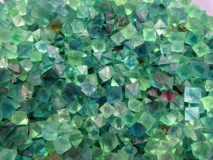 1/2 lb Beautiful Blue & Green Fluorite Octahedron Crystals - Bulk Lot