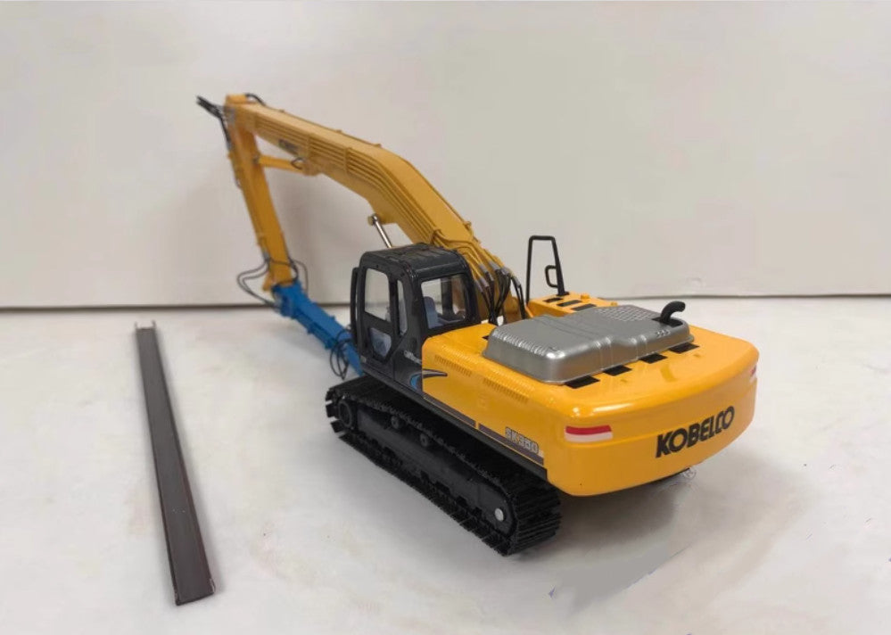 1:50 48CM KOBELCO SK350-8 Pile Driver Excavator Construct Machine Diecast Model