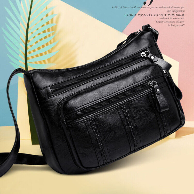 Women Handbag Shoulder Bag PU Leather Crssobody Pouch Messenger Purse Mother Bag