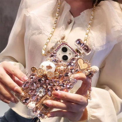 Luxury Perfume Bottle Rhinestone for iPhone 17/16/15/14/13/12 Pro Max Phone case