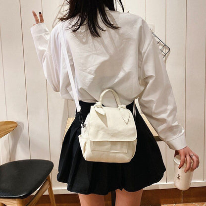 Canvas Crossbody Bag Fashion Messenger Purse Small Shoulder Bags Flap 17*21*9 CM