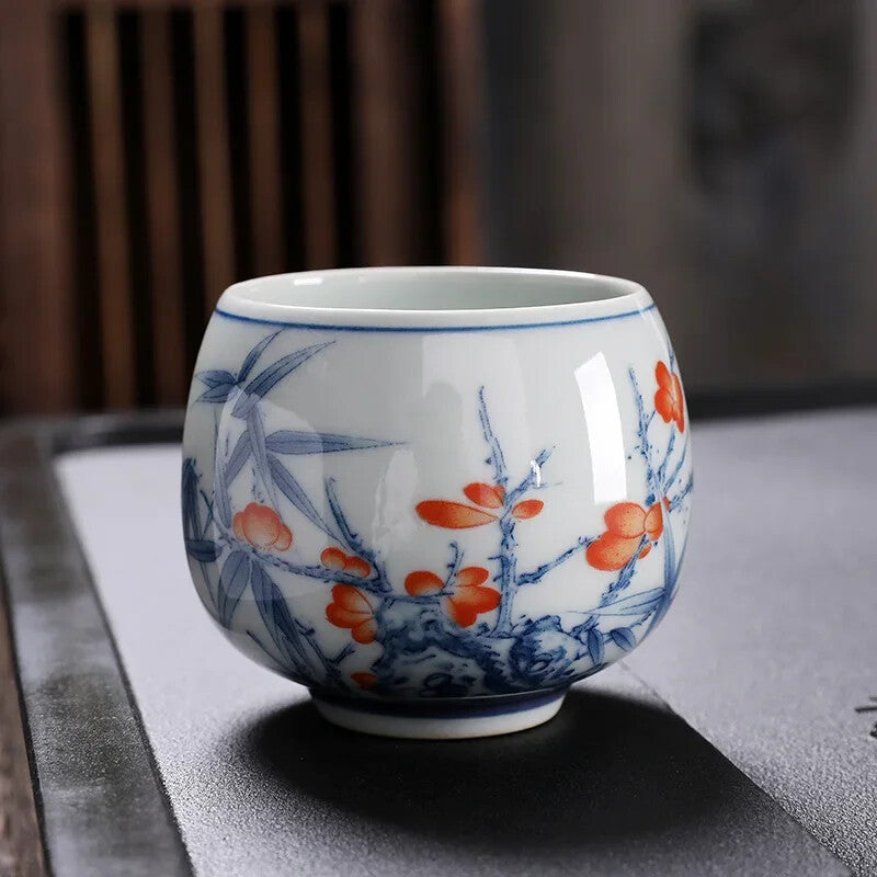 1pc Tea Accessories Kiln Restoring Ancient Ways Celadon Teacup Porcelain Chinese