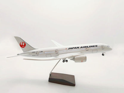44CM JAPAN AIRLINES BOEING 787 Airplane Led Sound-controlled Light Resin Model