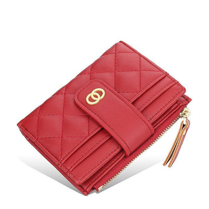Synthetic Leather Wallet Purse Card Holder Coin Money Bag Zipper 12.5*9.5*2.5 CM