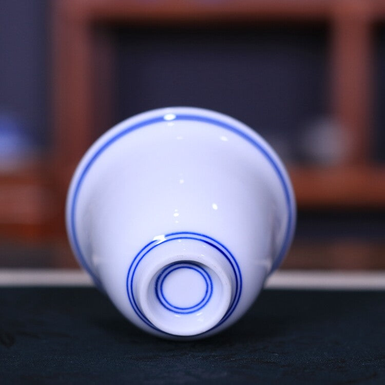 2.5" Collect Chinese White Glaze Porcelain White Glaze 70cc Cup