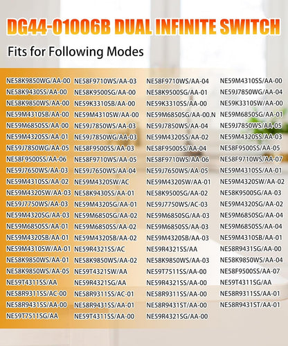 Dual Surface Infinite Switch Compatible with Samsung/Range Oven Control Switch (