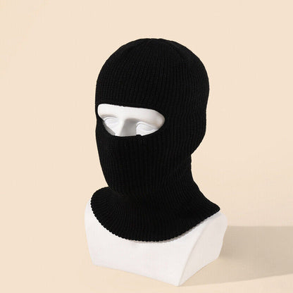 Fashion 1-Hole Ski Hat Knitted Face Cover Winter Butterfly Cloth Sticker