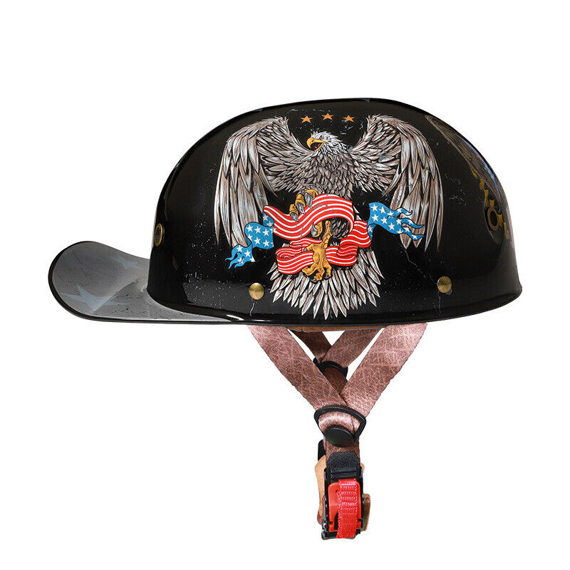 Vintage Motorcycle Half Helmet Baseball Cap Style Men Women Motorcycle Helmet