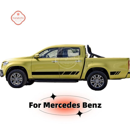 2 PCS Graphics Car Side Sticker For Mercedes Benz X-Class Bumper Racing Stripes