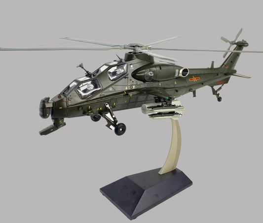 1:28 57CM China Z-10 Helicopter Plane Diecast Military Aircraft Airplane Model
