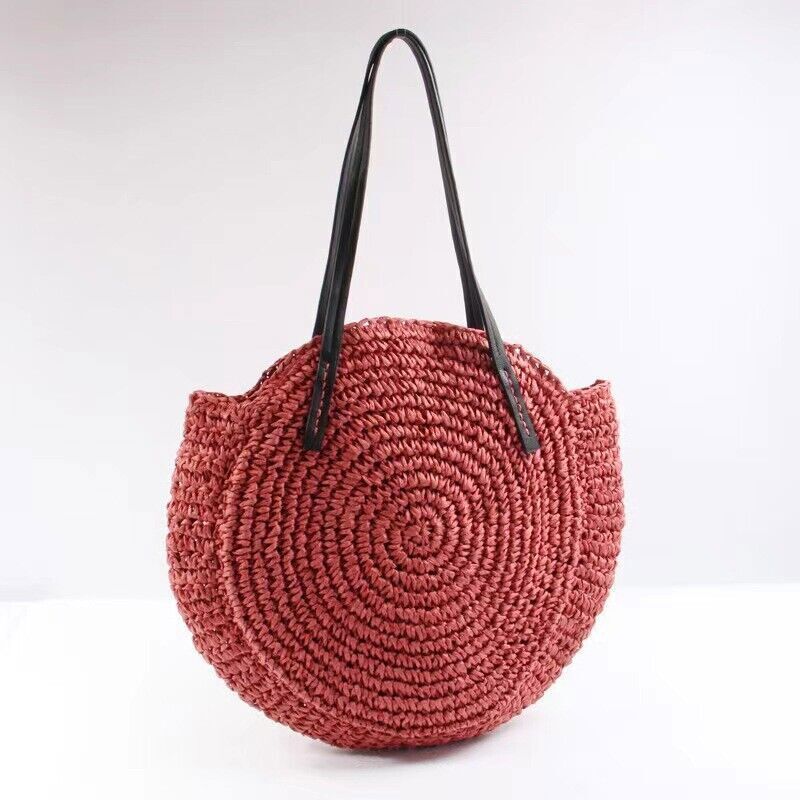 Straw Bag for Womens Summer Beach Bag Woven Tote Bag Large Rattan Shoulder Bag