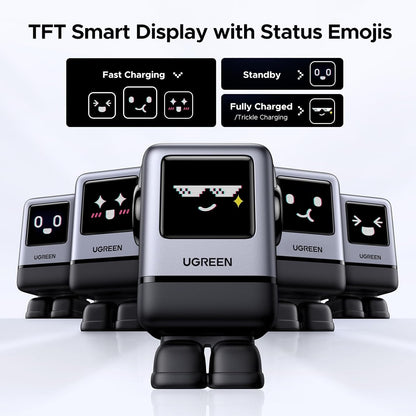 UGREEN Uno 100W USB C 4-Port GaN Fast Charger with LED Screen for Laptp & Phone