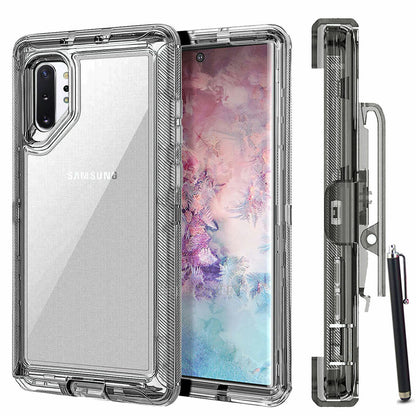 Luxury Clear Case Clip Stand Holster Phone Cover For Samsung Galaxy Note10/+ 5G