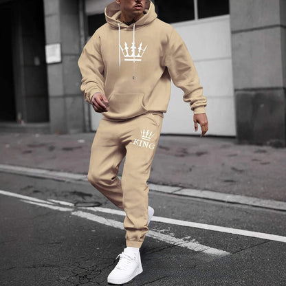 Men's Thickened Hoodie and Pants Set Casual Sportswear