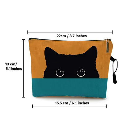 Cats Footprints Cosmetic Bag Cases Makeup Organizer Bag Traveling Polyester 1 PC