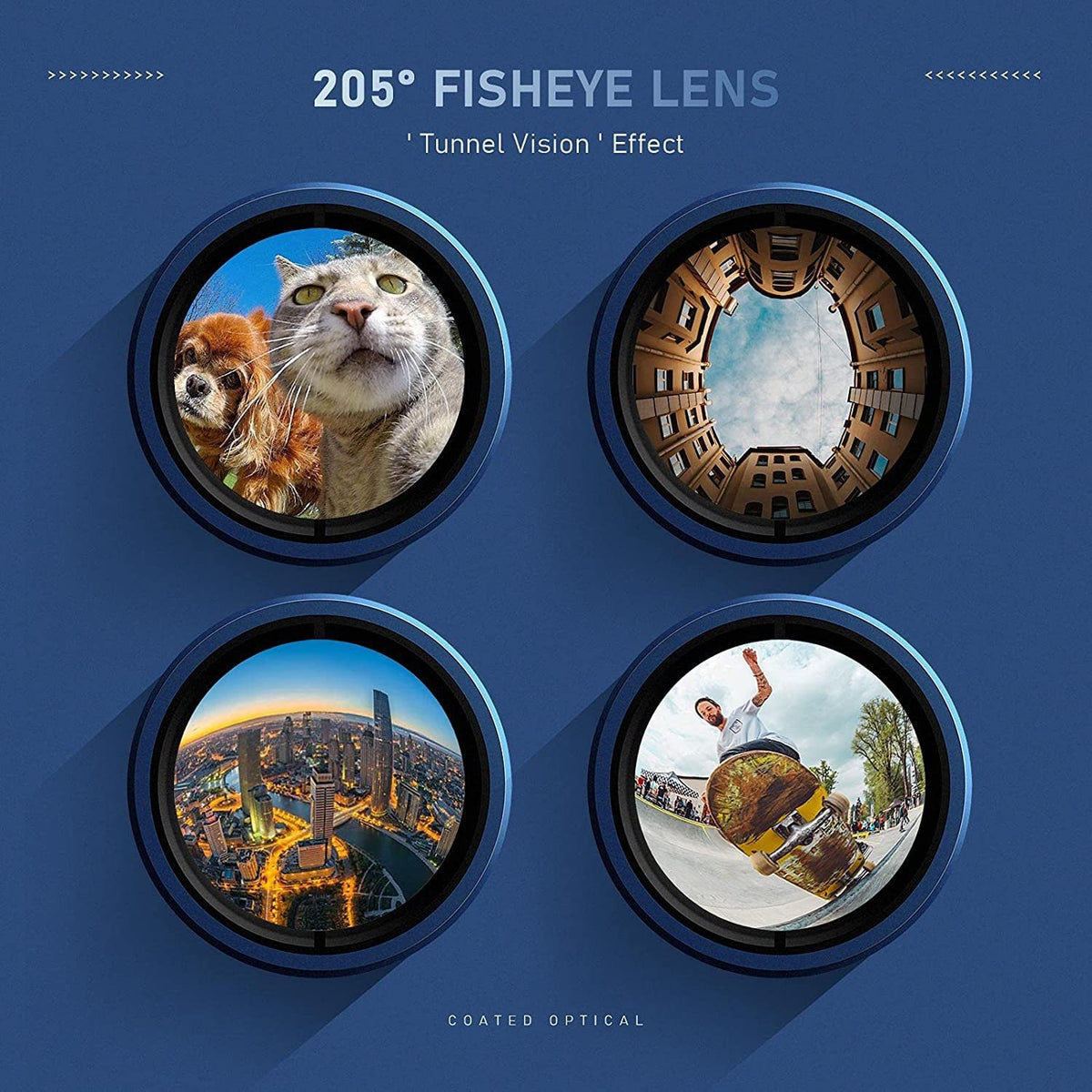 High definition 4-in-1 mobile phone lens set telephoto wide angle macro fisheye