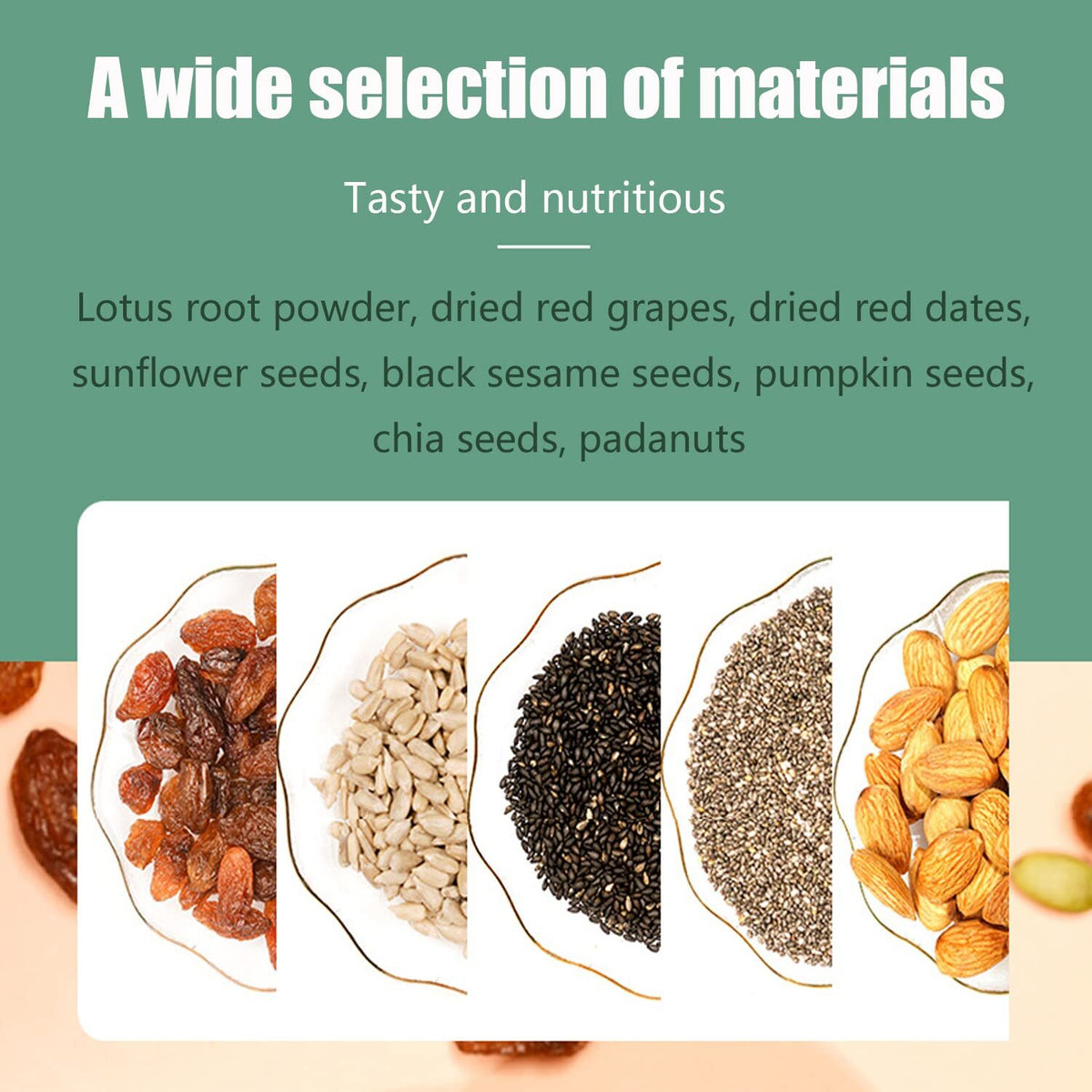 Rose Chia Seeds & Nuts Lotus Root Soup,Chinese Lotus Root Soup Powder 500g