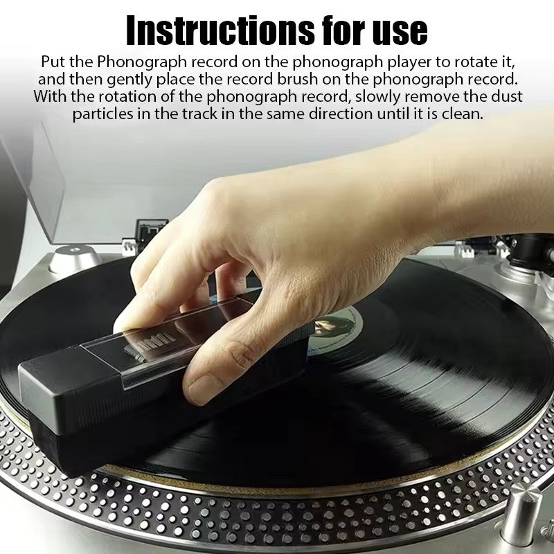 3in1 Vinyl Record Cleaning Brush Set Stylus Velvet Anti-static Cleaner Tool Lot