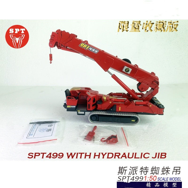 1:50 SPT LTM SPT499 Safe Spider Crane with HYDRAULIC JIB Machine Diecast Model