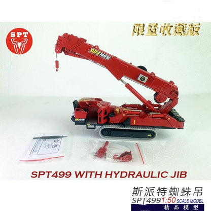 1:50 SPT LTM SPT499 Safe Spider Crane with HYDRAULIC JIB Machine Diecast Model