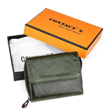 Leather Wallet Women Clutch Bag Coin Purse Small Card Holder 10*12*3.5 CM 160 G