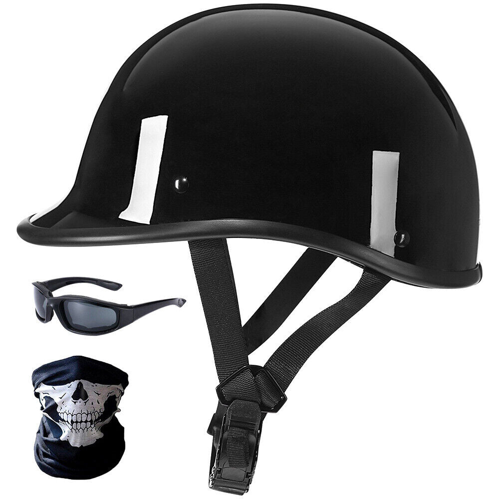 DOT Retro Style Open Face Helmet Vintage Shell for Motorcycle Riders Men Gift