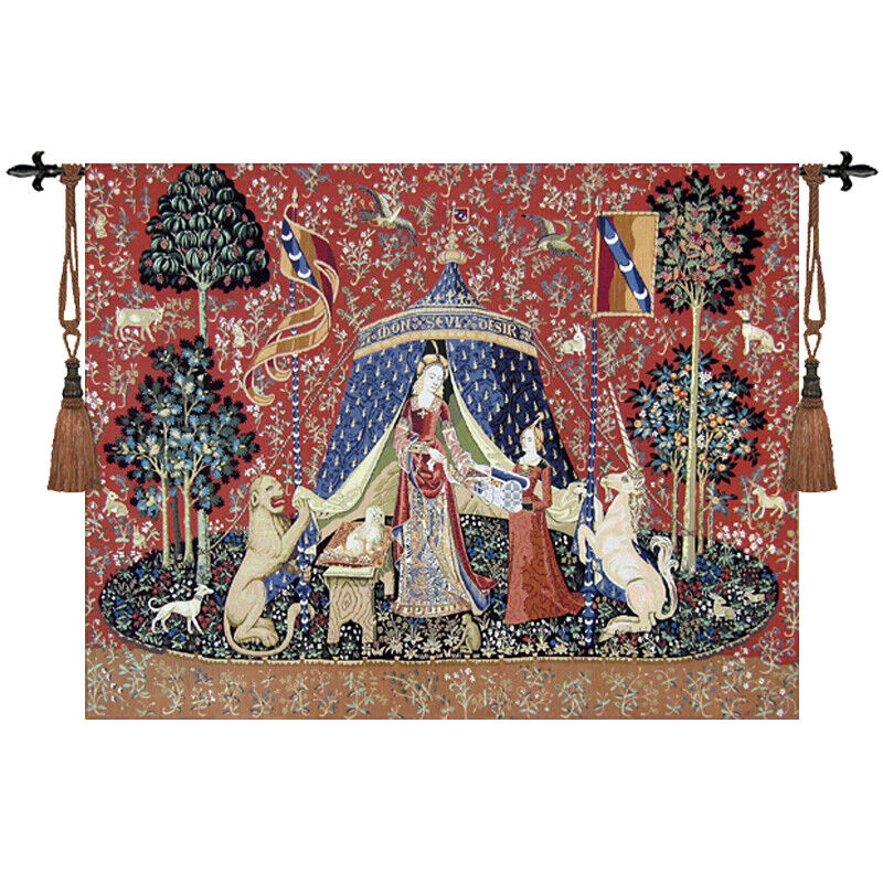 Smell-the Lady and the Unicorn Woven wall hanging H 55" x W 41" TAPESTRY
