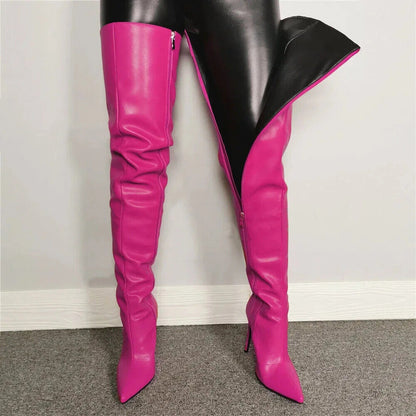 Women Over The Knee Boots Woman Autumn Winter 2023 Nightclub Dancer Pumps