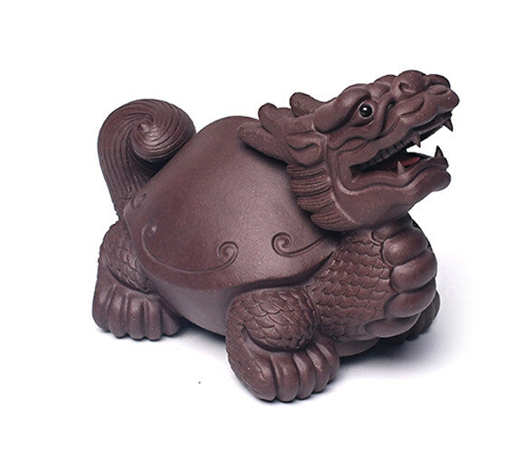 Boutique Tea Pet Zisha Purple Grit Tea Play Dragon Turtle Statue Mascot In China
