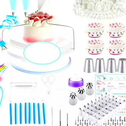 Kit de decoracion de Pasteles tortas Kit de Bolsas Puntas Tuberias Mangas 420 Pc