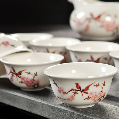 Chinese Kungfu Tea Set Porcelain Gaiwan Tureen Covered Tea Bowl Tea Cup Health