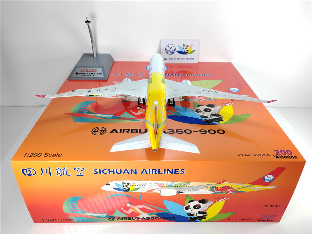 1:200 Aviation SICHUAN AIRLINES AIRBUS A350-900 Passenger Airplane Diecast Model