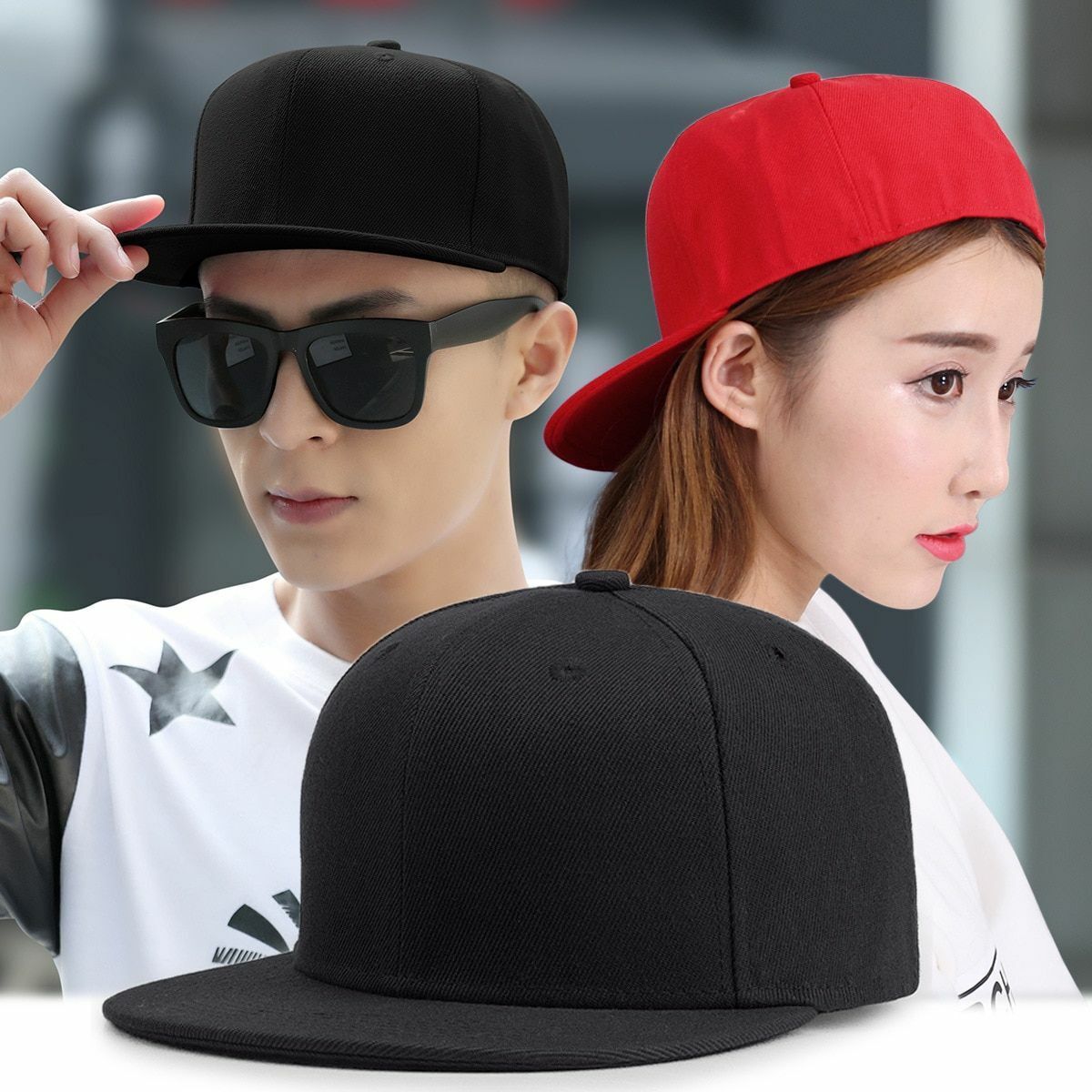 Baseball Caps Big Bone Man Women Plus Size Adult Flat Peak Fitted Hat Large Size
