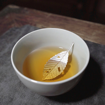 Sterling Siver Tea Pet Leaf Lotus Design Health Care Tea Accessories Pure Silver