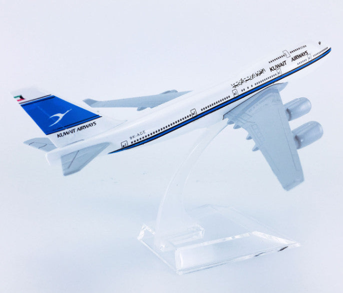 16cm Kuwait Airways Boeing 747-400 Passenger Airplane Diecast Metal Plane Model