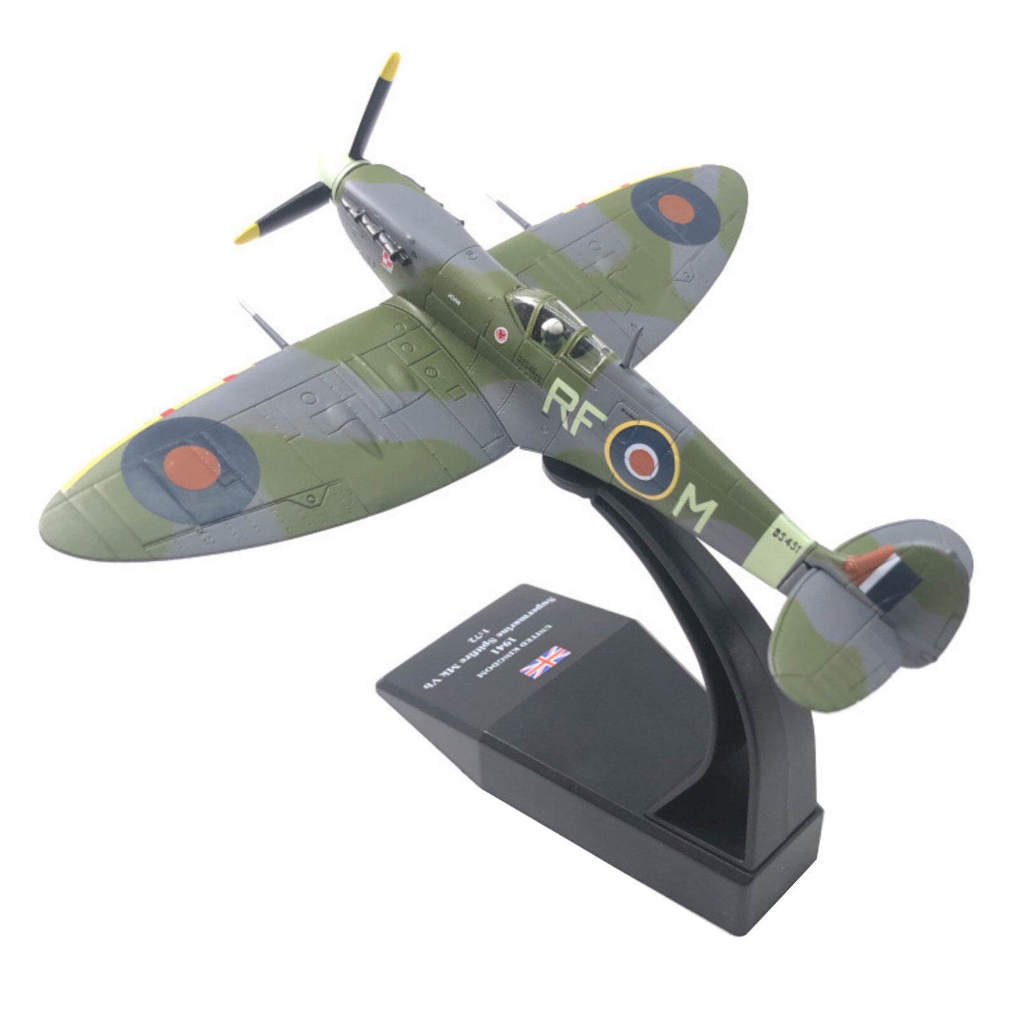 1:72 Scale 15.5cm WWII British Spitfire Fighter Airplane Diecast Alloy Model Toy