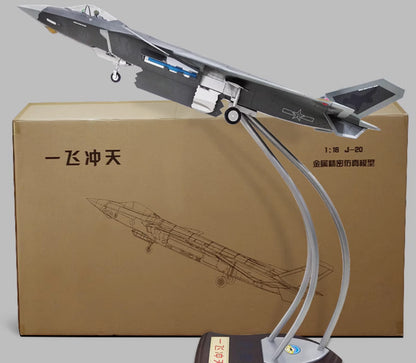 1:18 120CM CHINA J-20 Stealth Fighter Jet Plane Diecast Military Aircraft Model