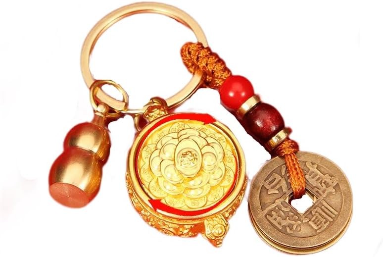 New Good Luck Keychain Feng Shui Amulet Medallion Safe Luck Pendant Key Chain