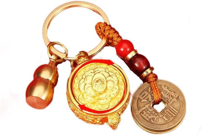 New Good Luck Keychain Feng Shui Amulet Medallion Safe Luck Pendant Key Chain