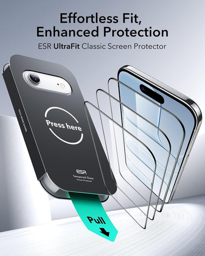 3 Pack for Iphone Air Screen Protector, Military-Grade Shatterproof, 9H Hardness